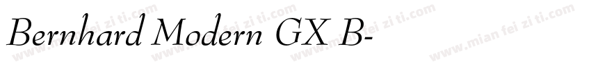 Bernhard Modern GX B字体转换